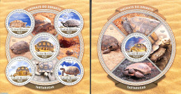 Delcampe - Guinea Bissau 2016 Turtles 2 S/s, Mint NH, Nature - Reptiles - Turtles - Guinea-Bissau