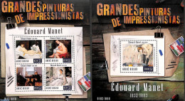 Delcampe - Guinea Bissau 2015 Edouard Manet 2 S/s, Mint NH, Art - Modern Art (1850-present) - Paintings - Guinea-Bissau