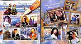 Delcampe - Guinea Bissau 2012 American Impressionists 2 S/s, Mint NH, Art - Modern Art (1850-present) - Paintings - Guinea-Bissau
