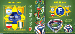 Delcampe - Guinea Bissau 2014 WC Football, Group F 2 S/s, Mint NH, Sport - Football - Guinea-Bissau