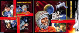Delcampe - Guinea Bissau 2012 Soviet Space Program 2 S/s, Mint NH, Transport - Space Exploration - Guinea-Bissau