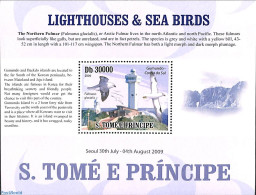 Delcampe - Sao Tome/Principe 2009 Lighthouses & Sea Birds S/s, Mint NH, Nature - Various - Birds - Lighthouses & Safety At Sea - Phares