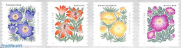 Delcampe - United States Of America 2022 Flowers 4v S-a, Coil, Mint NH, Nature - Flowers & Plants - Neufs