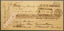 Delcampe - ● Victor LACROIX 1918 Fabriquant Tissus > Chèque > M. Charles Poumailloux à Saint Maixent Deux Sèvres - Check - Chèques & Chèques De Voyage