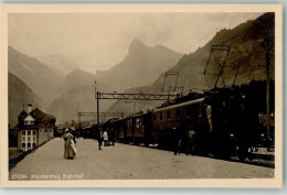 Delcampe - 3718 Kandersteg Foto AK Bahnhof Eisenbahn Elektrolokomotive - 13568311 - Kandersteg