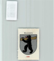 Delcampe - 6484 Wassen UR - Vignette Wappen Kaffee Hag 1920-1940 Bär - 10407059 - Wassen