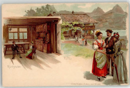Delcampe - 6377 Seelisberg Lithographie Gasthaus Rütlistube Tracht - 52020812 - Seelisberg