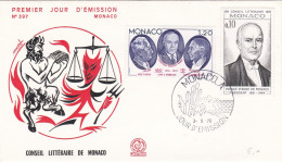 Delcampe - FDC MONACO N° 1043- 1050  Conseil Littéraire + Le Prince Pierre De Monaco - FDC