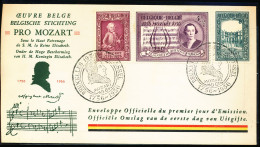 Delcampe - BELGIUM BELGIQUE MUSIC MOZART  COB 987/89 FDC - 1951-1960
