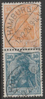 Delcampe - Germania 1921, Combinatie S 15, Gestempelt/gebraucht/used - Booklets & Se-tenant
