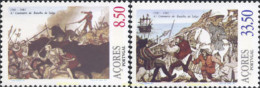 Delcampe - 126398 MNH AZORES 1981 4 CENTENARIO DE LA BATALLA DE SALGA - Cavalli