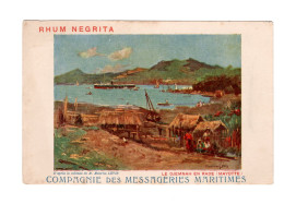 Delcampe - RHUM NEGRITA - Compagnie Des Messageries Maritimes Le Djemnah En Rade (MAYOTTE) - Comores