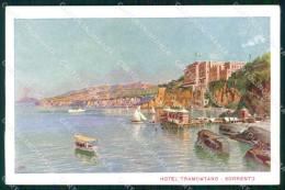 Delcampe - Napoli Sorrento Hotel Tramontano Barche Cartolina RT1332 - Napoli (Neapel)
