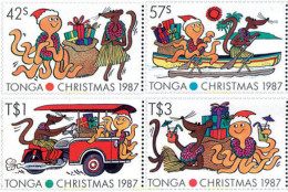 Delcampe - 45696 MNH TONGA 1987 NAVIDAD - Tonga (1970-...)