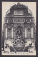 Delcampe - FRANCE, Postcard RPPC, Paris, The Saint-Michel Fountain - Statuen