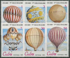 Delcampe - Kuba 1983 Luftfahrt Ballonfahrt 2725/30 Postfrisch - Ungebraucht