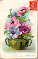 Delcampe - CPA , Fleurs , Vase , 1909 - Blumen