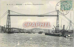 Delcampe - CPA Rouen Le Pont A Transbordeur Bateaux - Rouen
