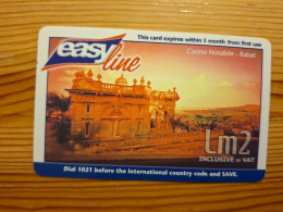 Delcampe - Prepaid Phonecard Malta, Easy Line - Casino Notabile, Rabat - Malta