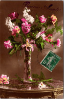 Delcampe - CPA , Fleurs , Vase , 1917 - Blumen