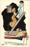 Delcampe - Marins-Fantaisie--Bateau- Illustration- Au Poste 'D'Observation' -CPA Illustrateur - Redon