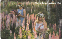 Delcampe - Sweden, 120.045, Girls In Blossom - Blomflickor, 2 Scans. - Schweden