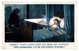 Delcampe - CPA HUMOUR - FAITES QUELQUE CHOSE A LA FIN CELA M'ENERVE D'ATTENDRE - DAMMIT START SOMETHING YOU MAKE ME NERVOUS - Humor