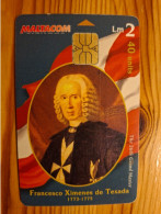 Delcampe - Phonecard Malta - Grand Masters, Francesco Ximenes De Texada - Malte