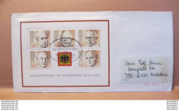 Delcampe - BRD: Lang-Brief Mit 5 X 80 Pf "Bundespräsidenten Der BRD" FDC-SoSt. Vom 10.11.82 Knr: Block 18 - Saubere Erhaltung- - 1981-1990
