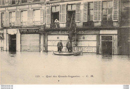 Delcampe - 75006 - PARIS - S12002 - Quai Des Grands Augustins - Inondations Janvier 1910 - Librairie Centrale - Paris (06)