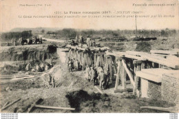 Delcampe - 60 - NOYON - S06798 - Le Génie Reconstruisant Une Passerelle Sur Le Canal Remplaçant Le Pont Dynamité Boches - Noyon