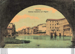 Delcampe - 81 - CASTRES - S07858 - Vieilles Maisons Sur L'Agoût - Carte Toiléée - - Castres