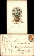 Delcampe - Ansichtskarte  Ostergruß Mit Blumen Und Eiern 1910 - Ostern