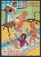 Delcampe - Humorous Pfarrer Kneipp Spa Therapy Sexy Bikini Girls Comic Postcard 1980 - Humour