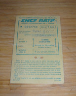 Delcampe - Titre De Transport SNCF - Abonnement Hebdomadaire De Travail SNCF - RATP - Europe