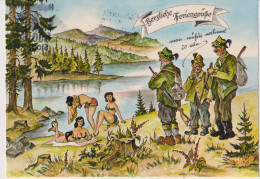 Delcampe - Humour Humorous Postcard Carte Postale Humoristique Bandes Dessinées BD Comics Semi-nude Women On The Beach And Hunters - Humour