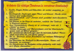 Delcampe - Humour Humorous Postcard Carte Postale Humoristique Bandes Dessinées BD Comics 10 Rules For Correct Behavior In Society - Humour