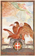 Delcampe - Battaglione Aerostieri - Cartolina Aquile E Mongolfiera - Marcophilia (AirAirplanes)