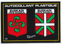 Delcampe - BLASON ECUSSON ADHESIF DE EUSKADI EN PAYS BASQUE - Thann