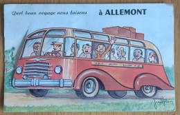 Delcampe - 38 ALLEMONT - Illustrateur Jean Brian - Carte à Système Complet 10 Vues:quel Beau Voyage Nous Faisons - Allemont