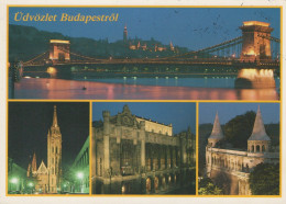 Delcampe - Hungary Budapest Chain Bridge Matthias Church Fisherman S Bastion Multi *YAS731 - Ungarn