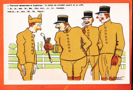 Delcampe - 27502 ◉ Humour Bidasse Bègue ◉ Illustration SPAHN ◉ Pourquoi Saluez-vous Si Longtemps ? Comptez Quatre ◉ Série M-112 P-C - Humor