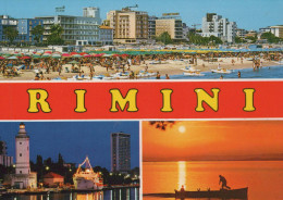 Delcampe - Italia RIMINI Spiaggia Porto E Tramonto Sul Mare Oblitérata #PBD619 - Rimini