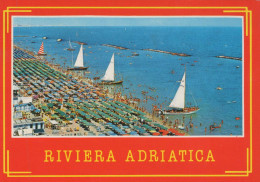 Delcampe - Italia RIMINI Spiaggia Affollata Riviera Adriatica Oblitérata #PBD575 - Rimini
