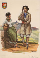 Delcampe - ESPAÑA Gran Canaria Islas Canarias Pareja En Trajes Típicos Oblitérada #PBD550 - Gran Canaria