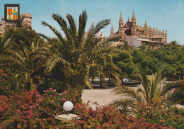 Delcampe - ESPAÑA Palma Islas Baleares Catedral La Seu Y Jardines Costeros Oblitera #PBD502 - Palma De Mallorca