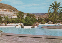 Delcampe - ESPAÑA Puerto Rico Gran Canaria Hotel Albacora Piscinas Palmeras #PBD427 - Gran Canaria