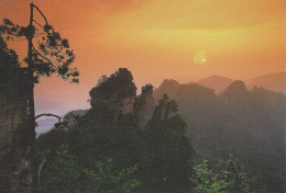 Delcampe - China Zhangjiajie Wulingyuan Mountains Landscape Sunset Unposted #PBF607 - China
