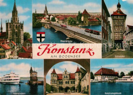 Delcampe - Konstanz Bodensee Rheinbruecke Schnetztor Muenster Konziliumsgebaeude Rathaus - Konstanz