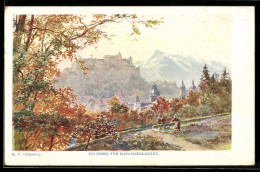 Delcampe - Künstler-AK Edward Theodore Compton: Salzburg, Teilansicht Mit Festung Vom Kapuzinergarten - Compton, E.T.